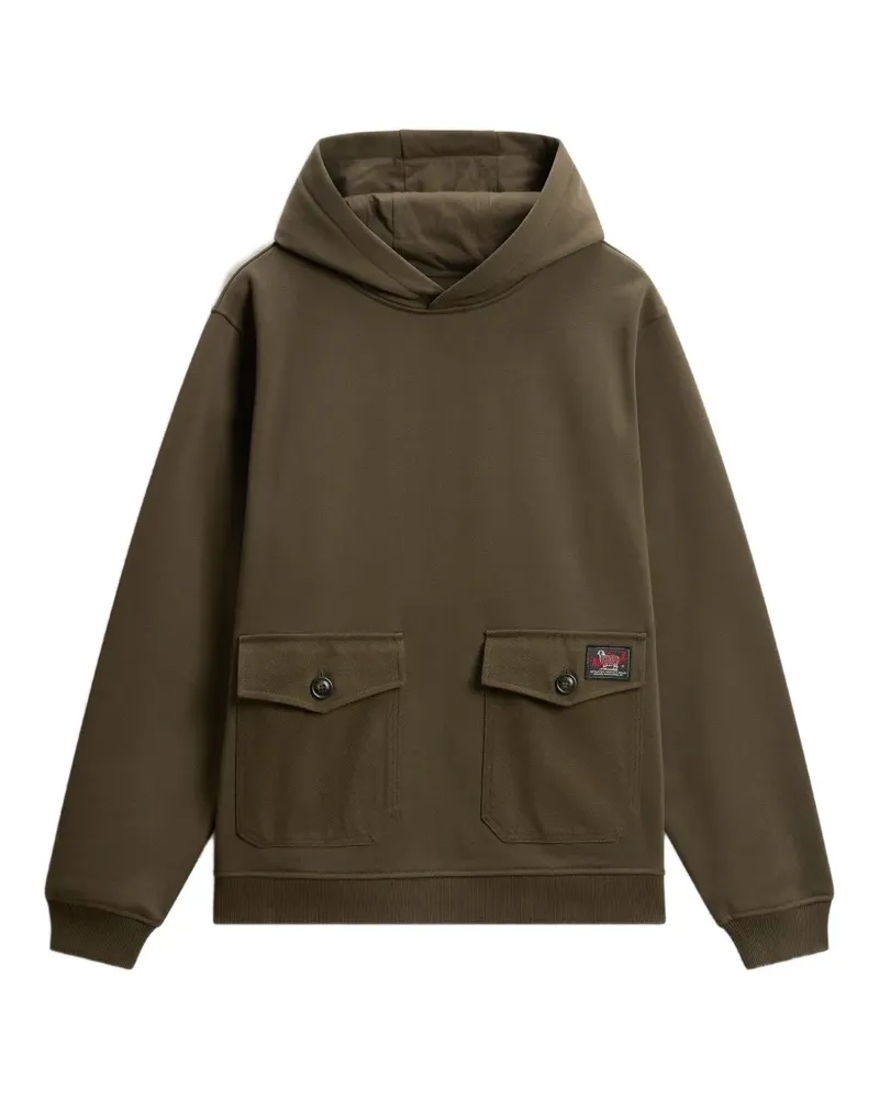 Woolrich Hoodie mit Taschen - Grün Grün
