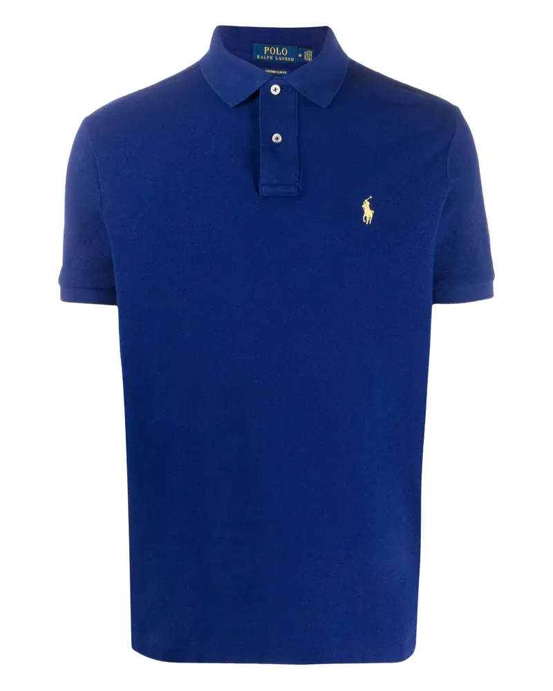 Ralph Lauren Poloshirt mit Knopfleiste - Blau Blau