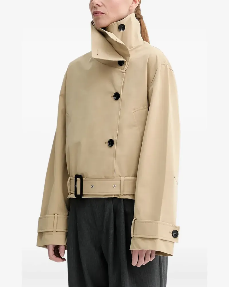 Won Hundred Stehkragen-Jacke mit Gürtel - Nude Nude