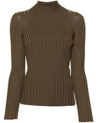 Ferragamo Rollkragenpullover im Layering-Look Grün