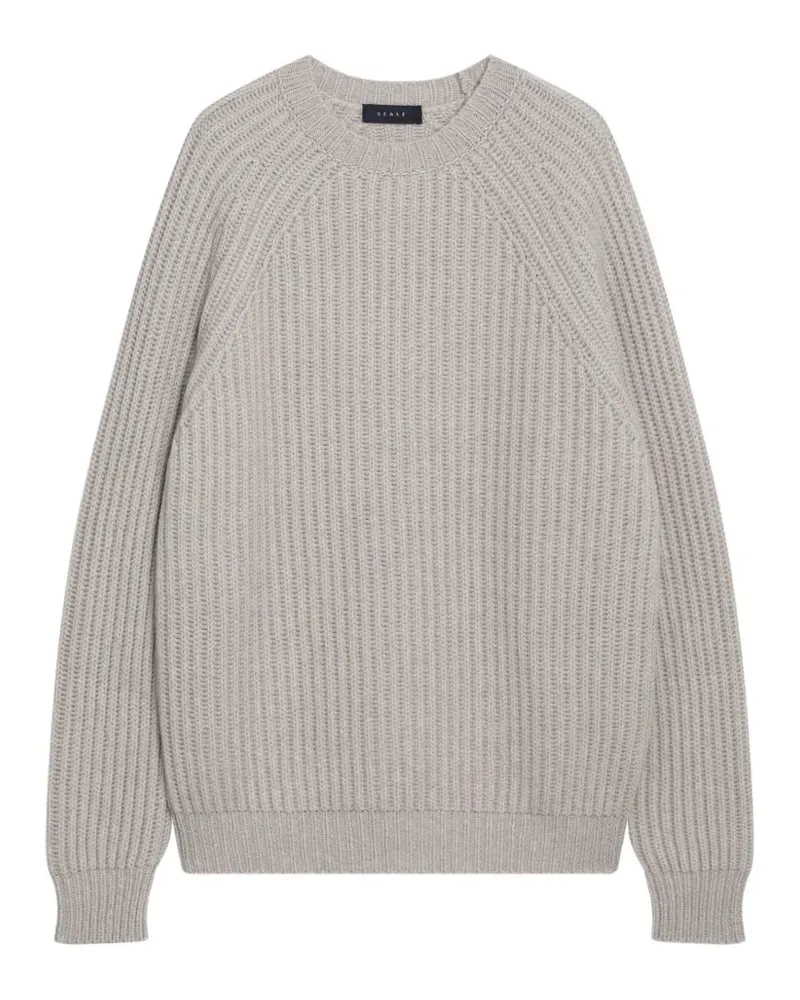 SEASE ribbed-knit raglan-sleeve sweater - Grau Grau