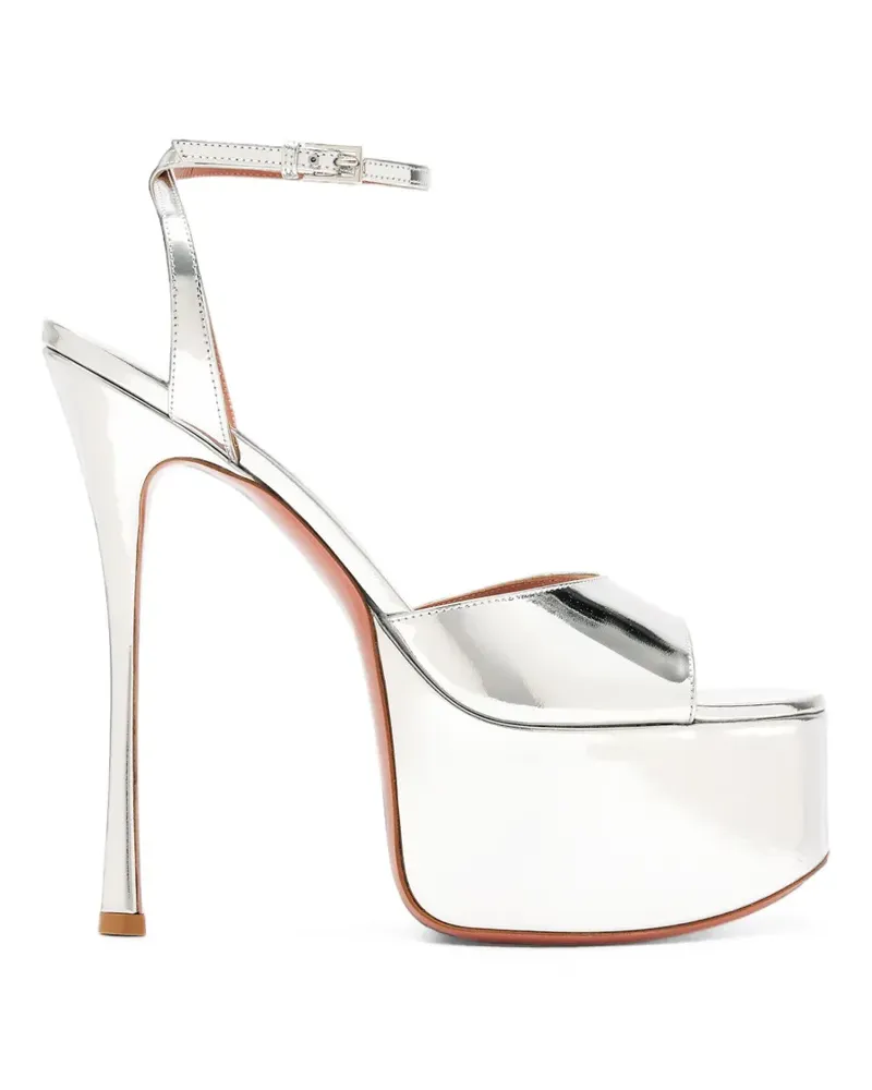 Amina Muaddi Aya platform sandals - Silber Silber