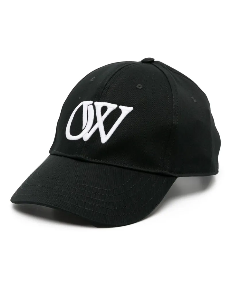 OFF-WHITE Baseballkappe mit Logo-Stickerei Schwarz