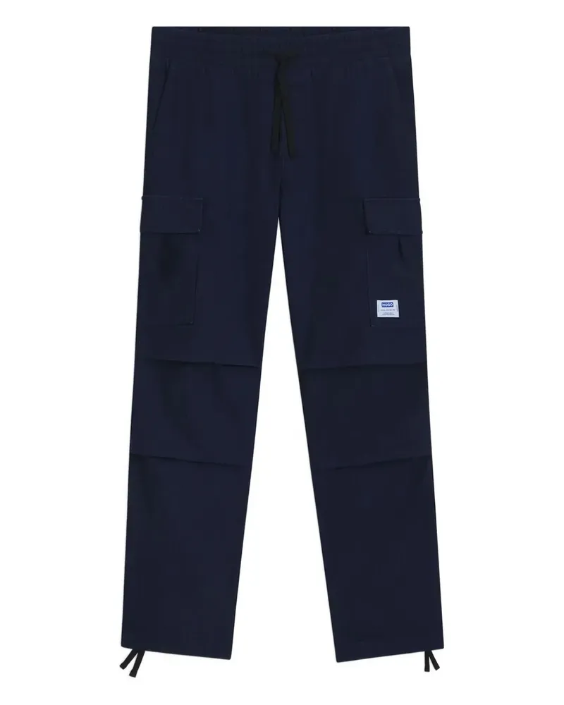 HUGO BOSS drawstring-waist cargo trousers - Blau Blau