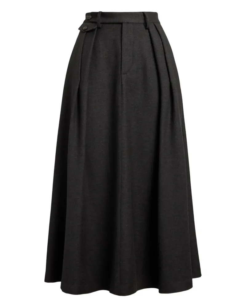 Ralph Lauren Evilyn Midirock mit Falten - Grau Grau