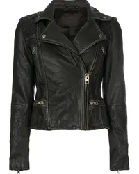 AllSaints Bikerjacke aus Leder Schwarz