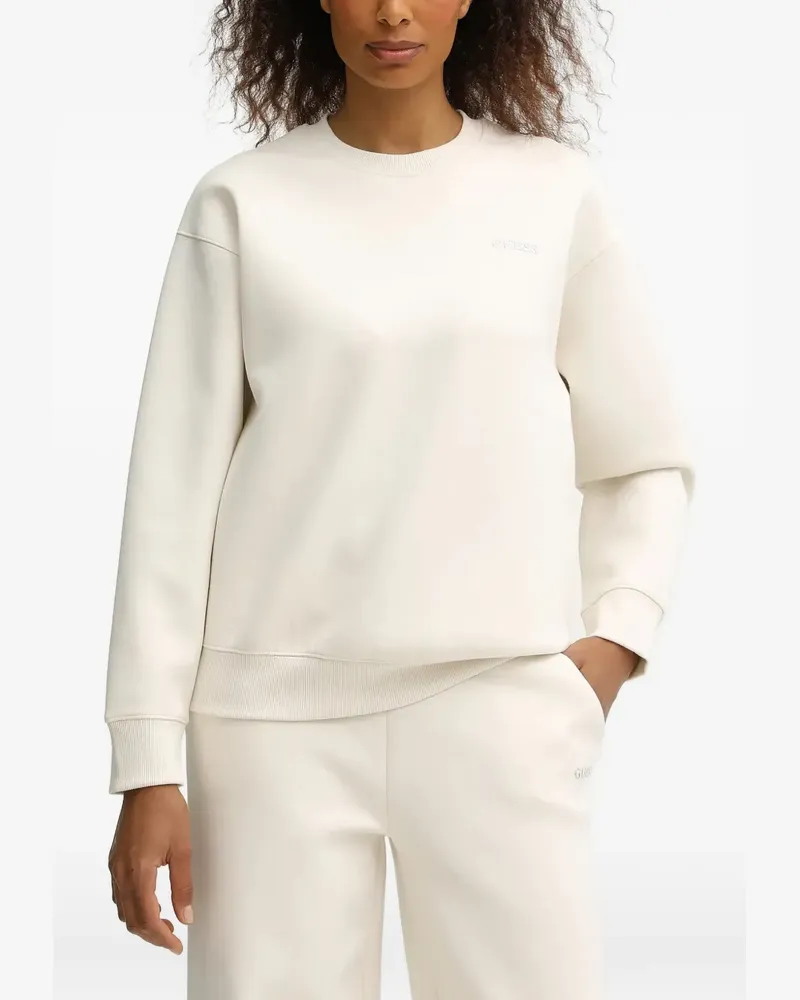 Guess logo-embroidered sweatshirt - Weiß Weiß