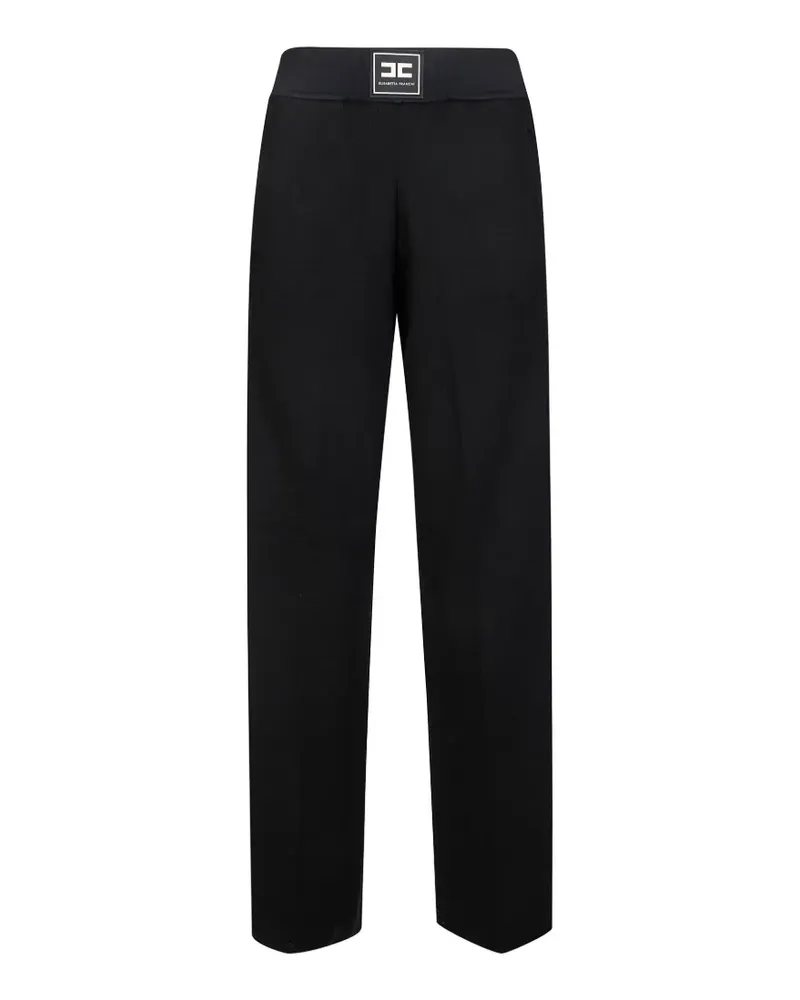 Elisabetta Franchi button stripe trousers - Schwarz Schwarz