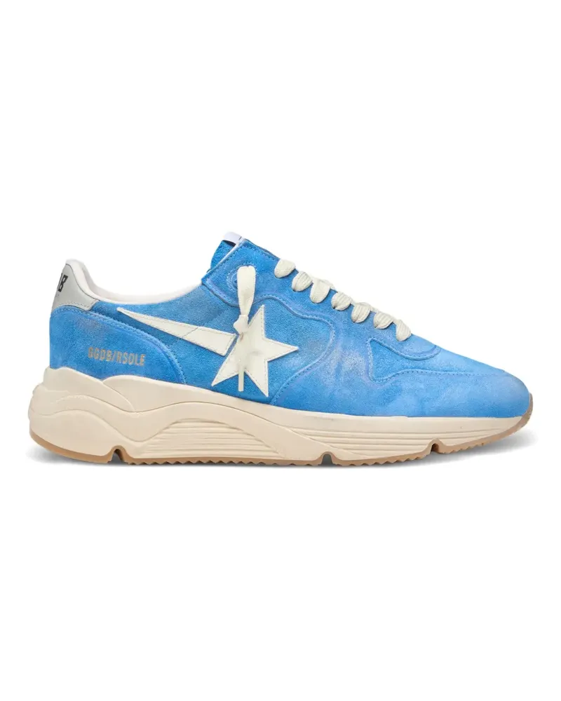 Golden Goose Running Sole in bright blue suede with white star sneakers - Blau Blau