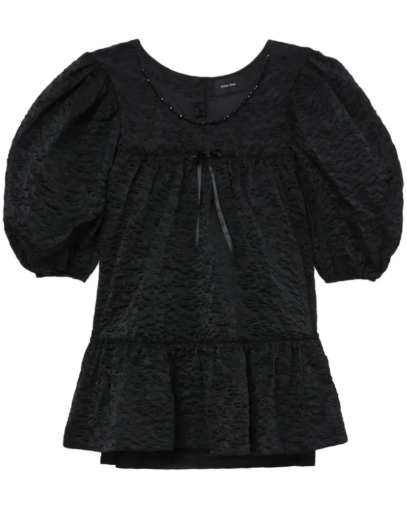 Simone Rocha Minikleid mit Puffärmeln - Schwarz Schwarz