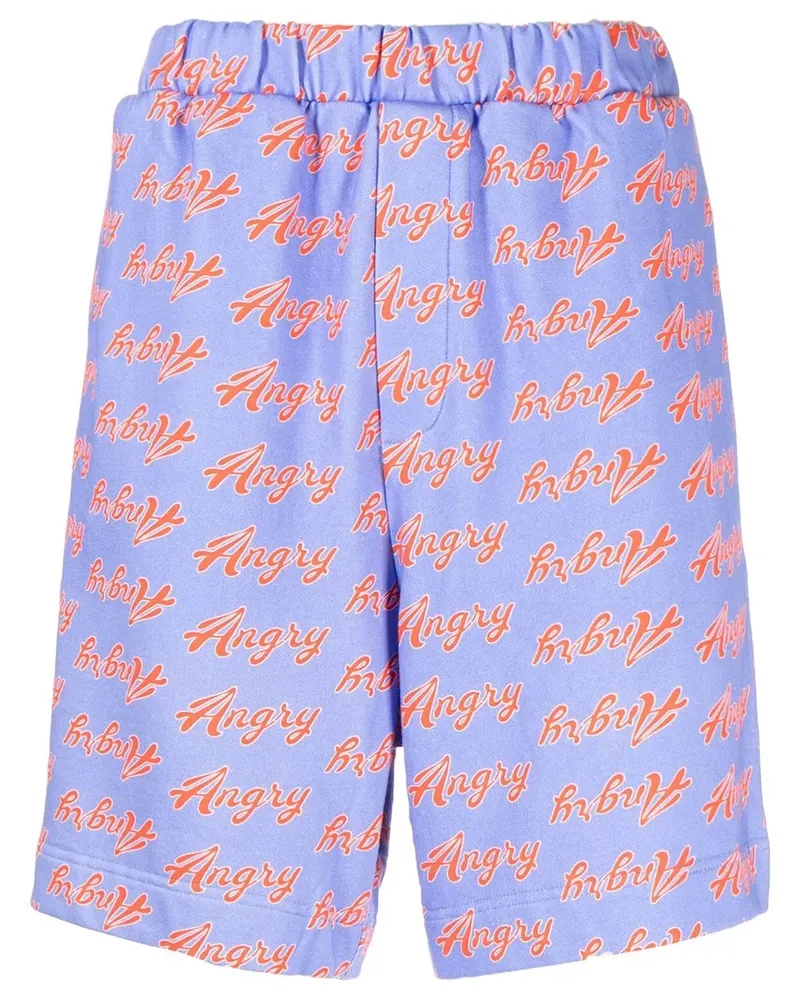 Natasha Zinko Shorts mit "Angry"-Print - Violett Violett