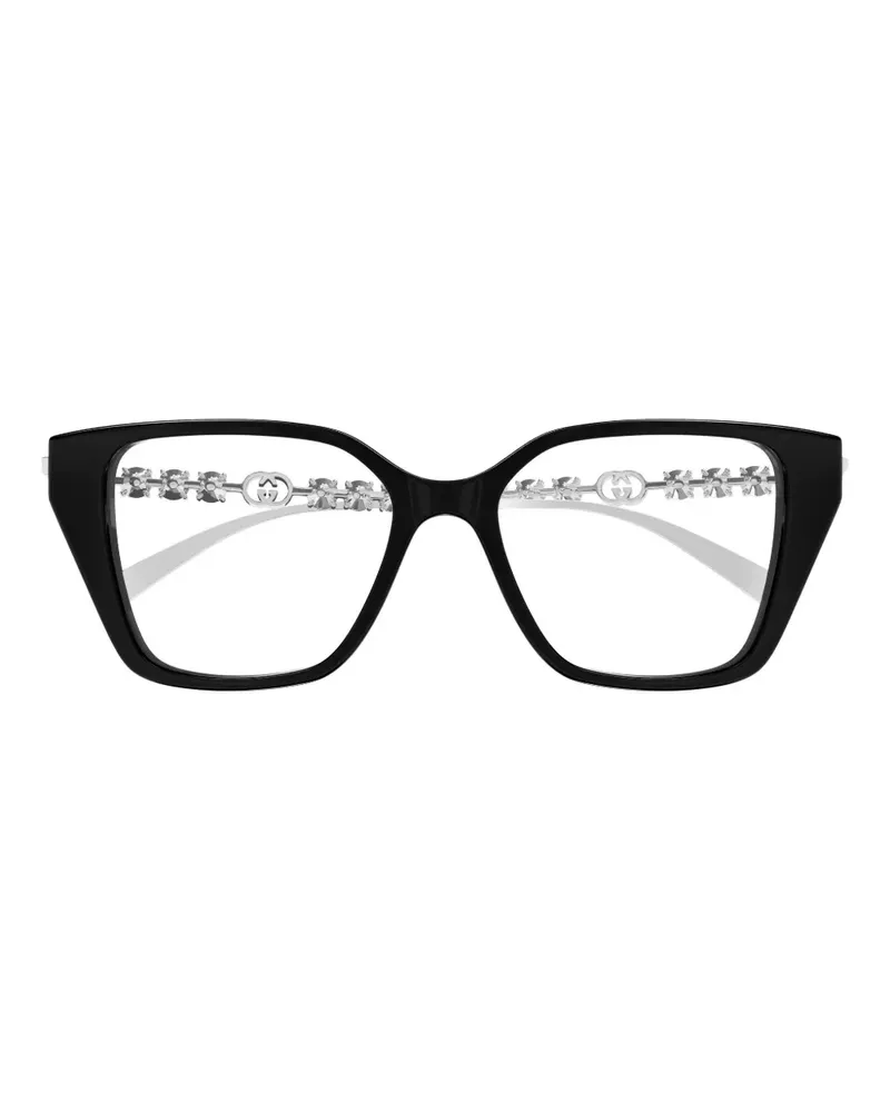 Gucci Verzierte Brille - Schwarz Schwarz