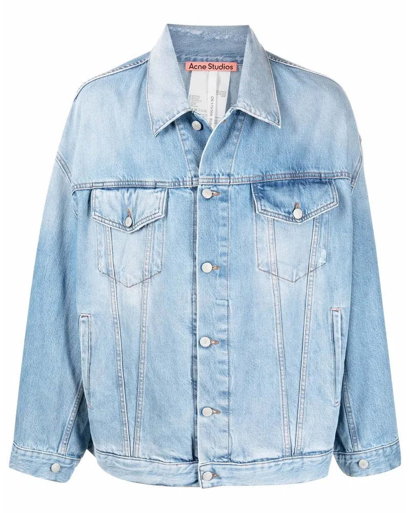 Acne Studios Jeansjacke mit lockerem Schnitt - Blau Blau