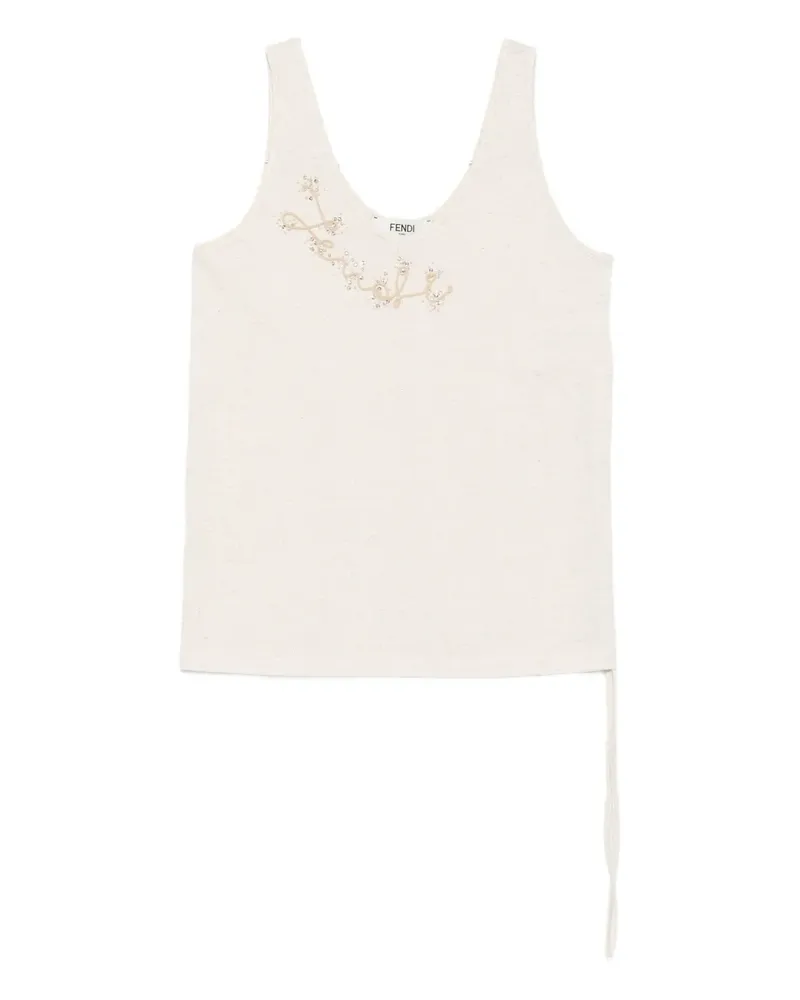 Fendi Verziertes Top - Nude Nude