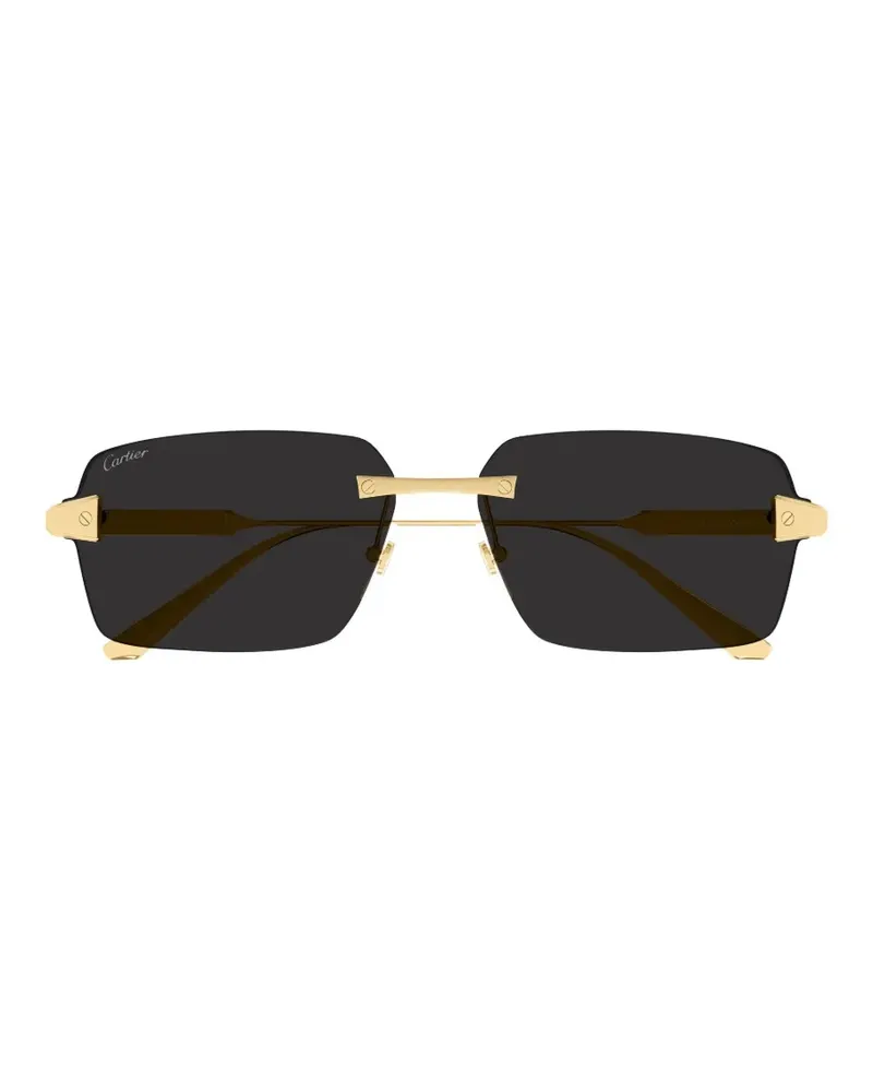 Cartier Rahmenlose Santos de Cartier Sonnenbrille - Gold Gold