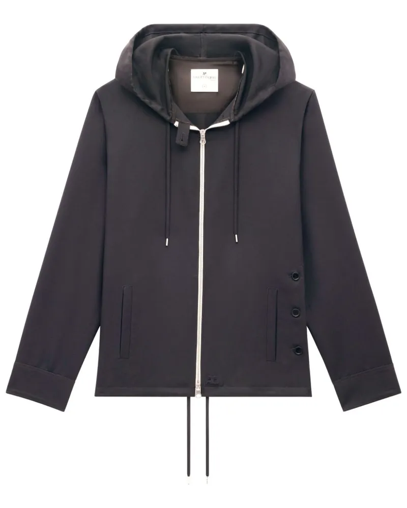 Courrèges Twill-Jacke mit Reißverschluss - Schwarz Schwarz
