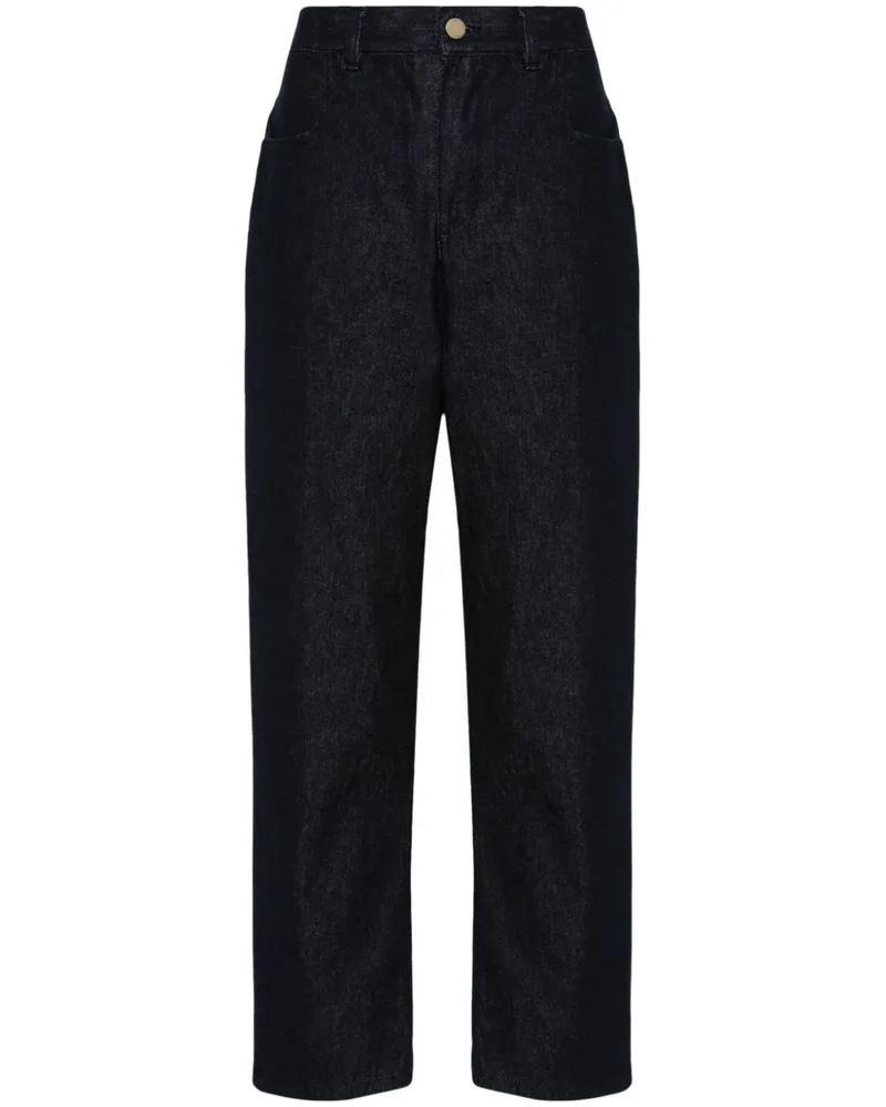 Moncler Tapered-Jeans mit Logo-Patch - Blau Blau
