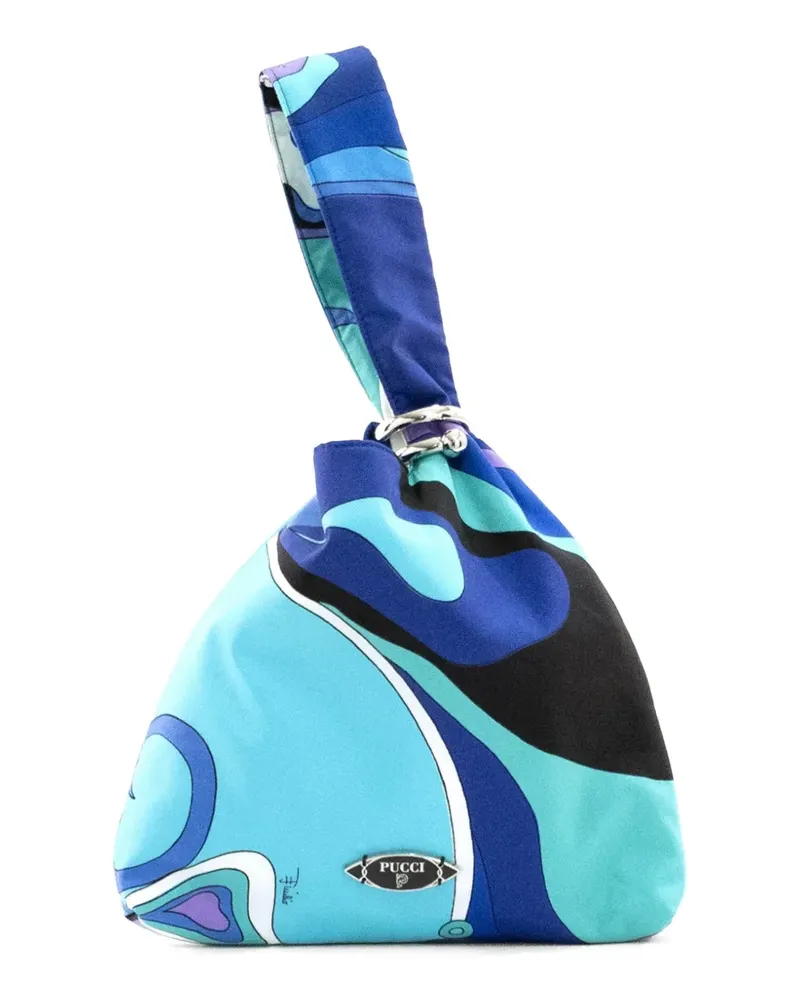 Emilio Pucci Emilio Orchidee-print knot bag - Blau Blau
