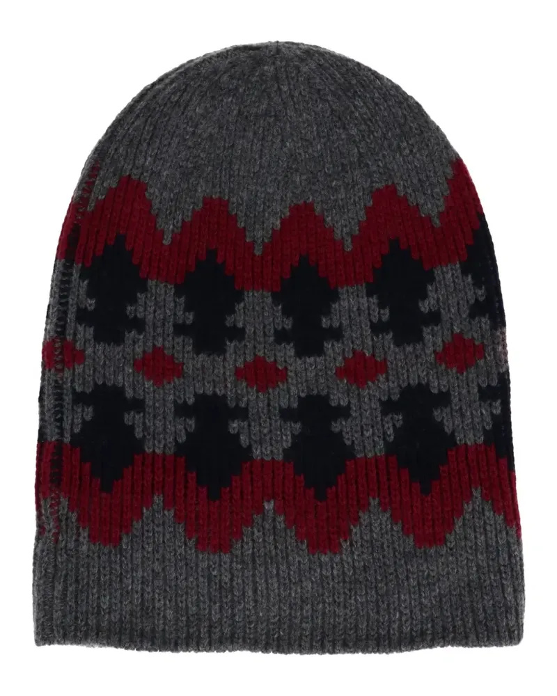 TOD'S Gerippte Beanie - Grau Grau