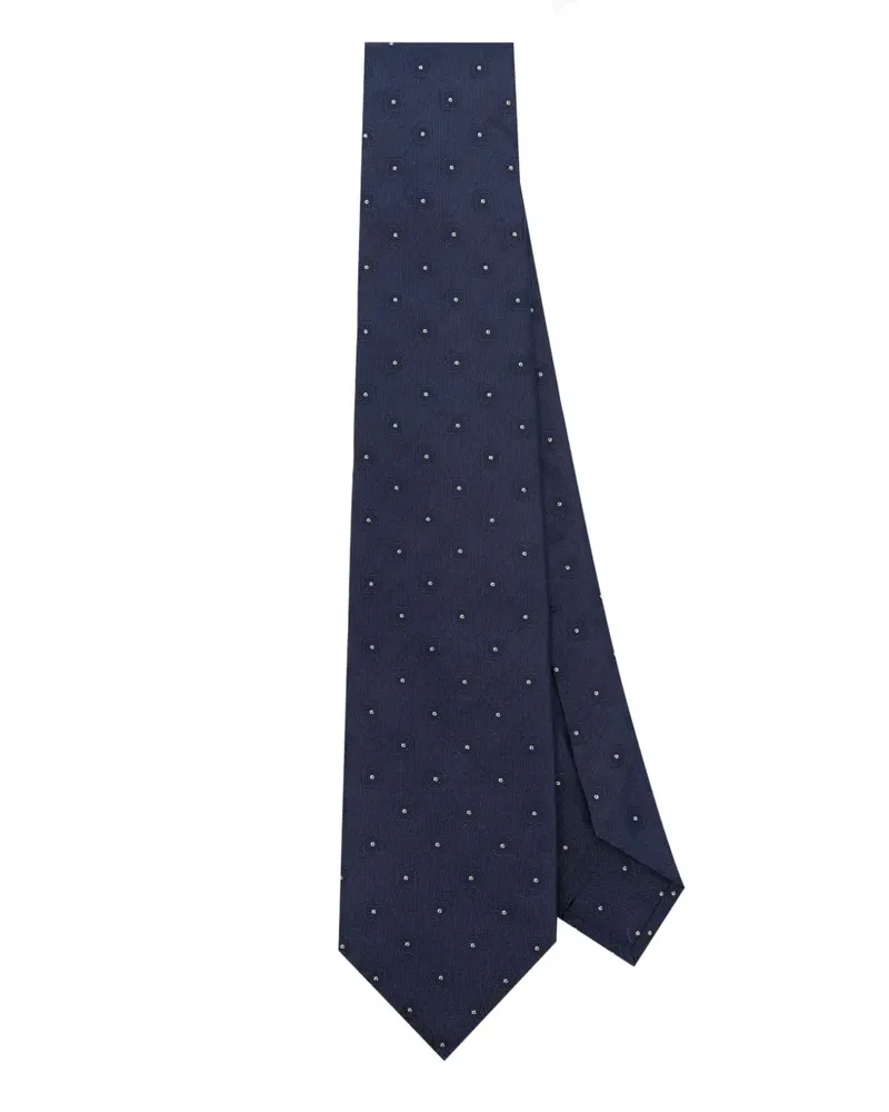 BARBA Krawatte aus Seide - Blau Blau