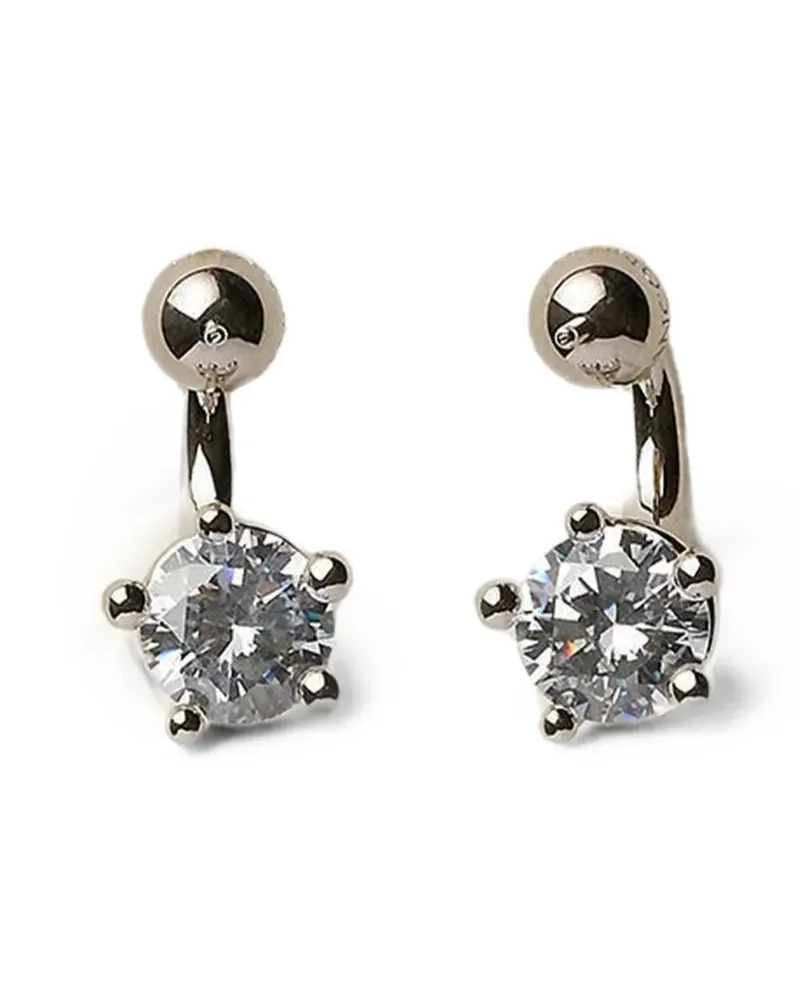 PANCONESI Nova crystal-embellished earrings - Silber Silber