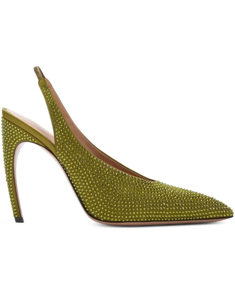 ATTICO Spitze Viper Pumps 95mm - Grün Grün