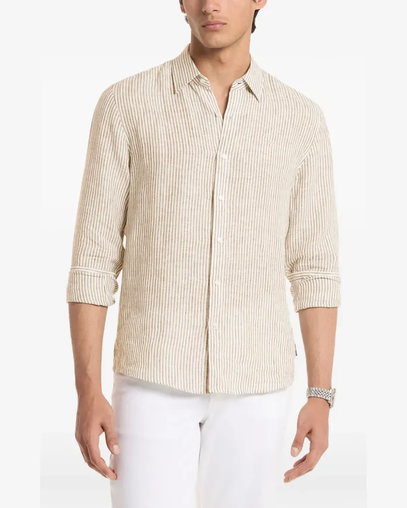 Michael Kors striped linen shirt - Nude Nude