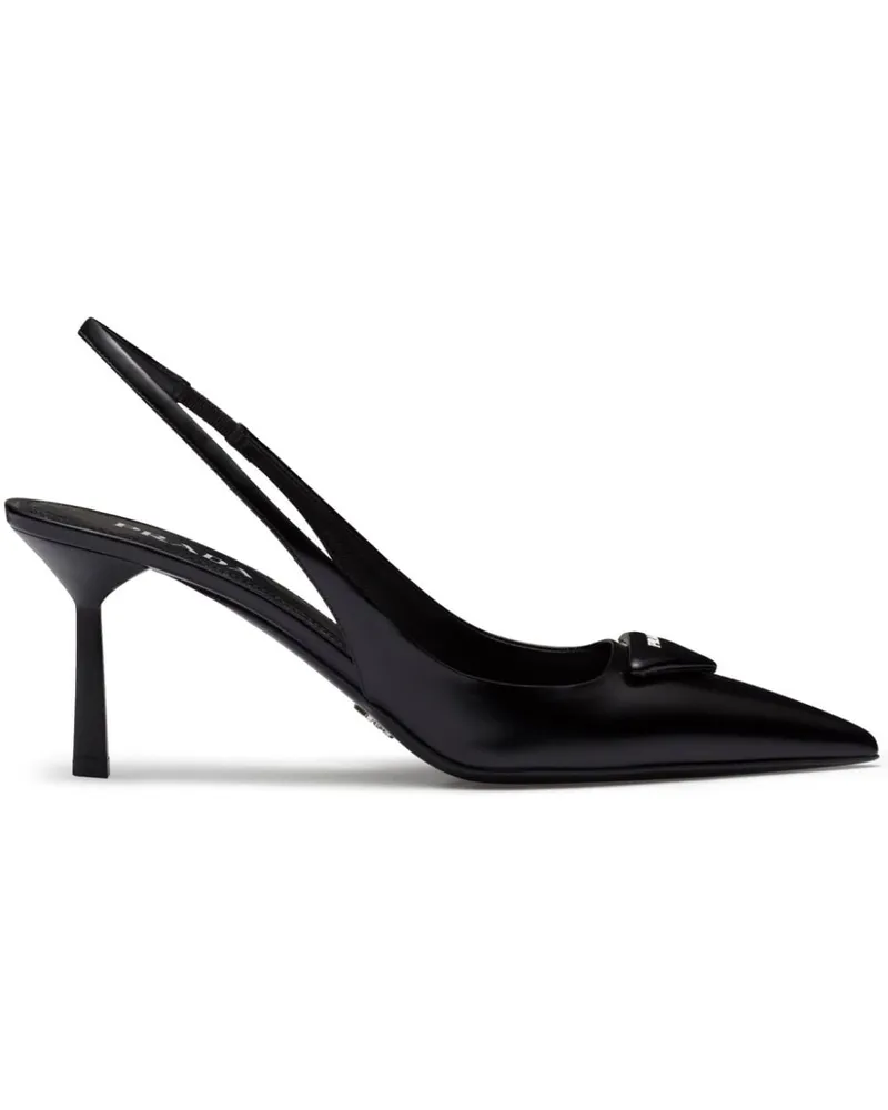 Prada Pumps mit Logo 75mm Schwarz