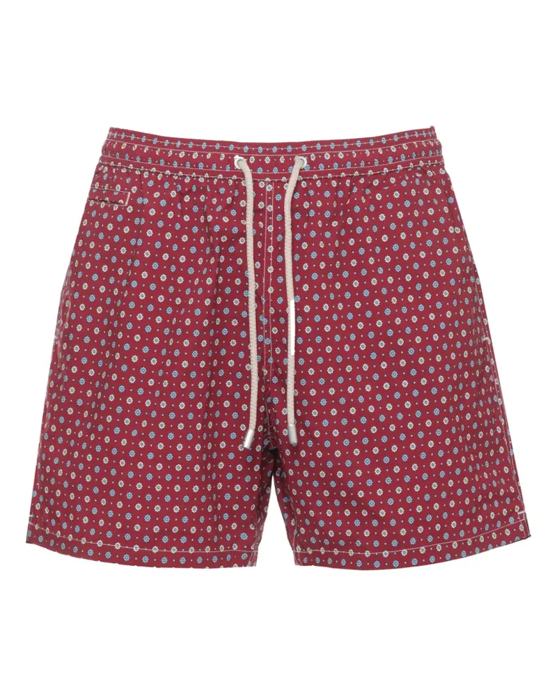 MC2 Saint Barth floral-print drawstring swim shorts - Rot Rot