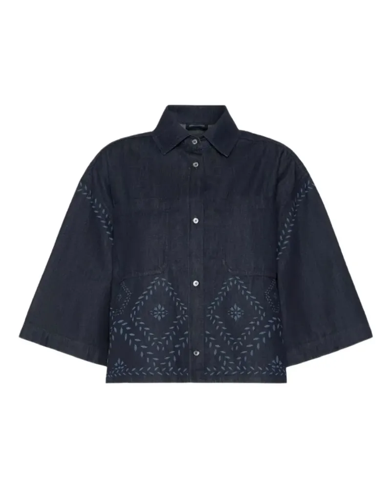 Max Mara DALARE embroidered shirt - Blau Blau