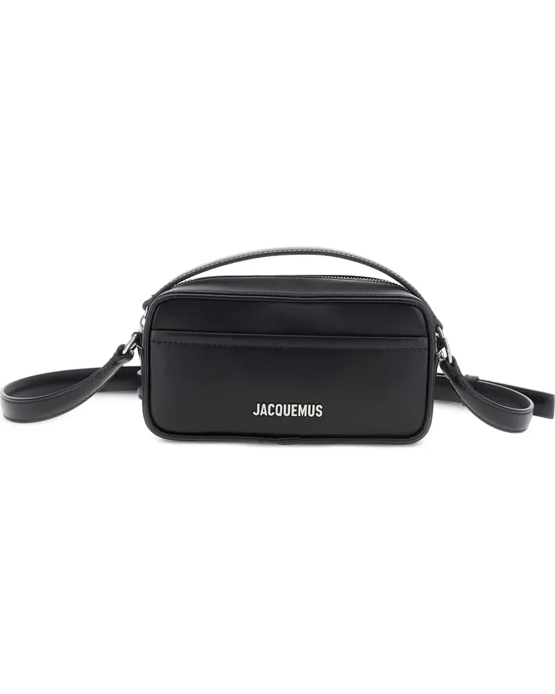 Jacquemus Baneto logo-plaque mini shoulder bag - Schwarz Schwarz