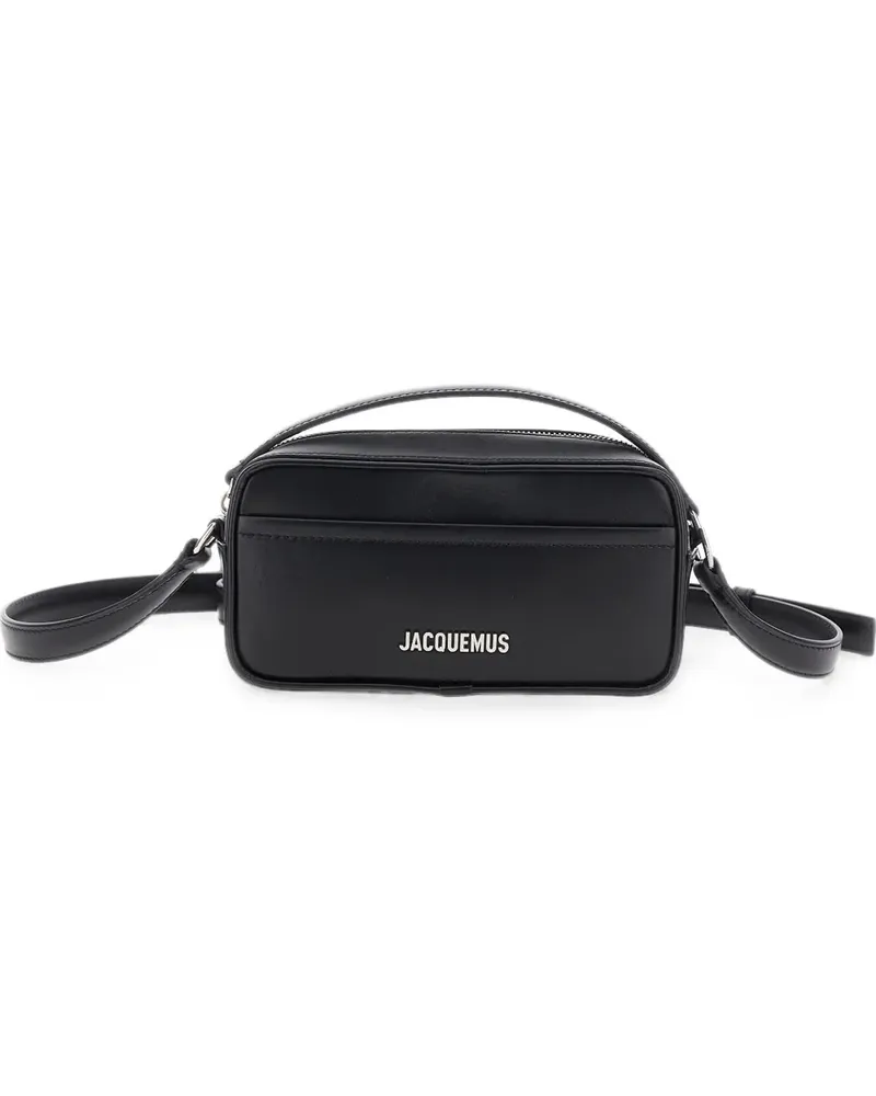 Jacquemus Baneto logo-plaque mini shoulder bag - Schwarz Schwarz