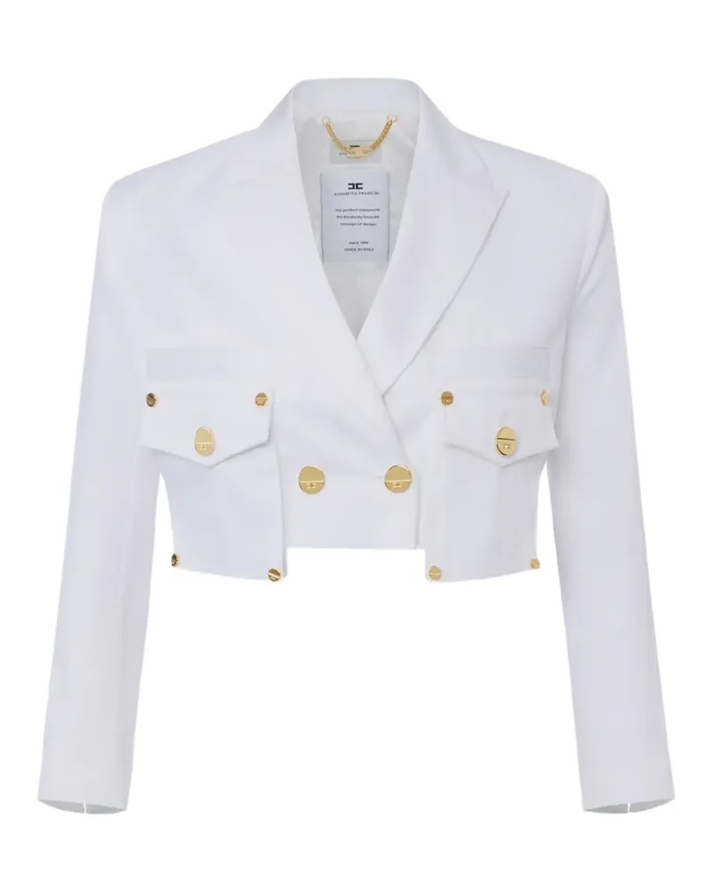 Elisabetta Franchi chest-pocket double-breasted blazer - Weiß Weiß