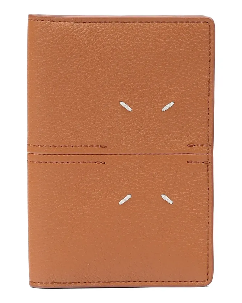 Maison Margiela leather passport holder - Braun Braun