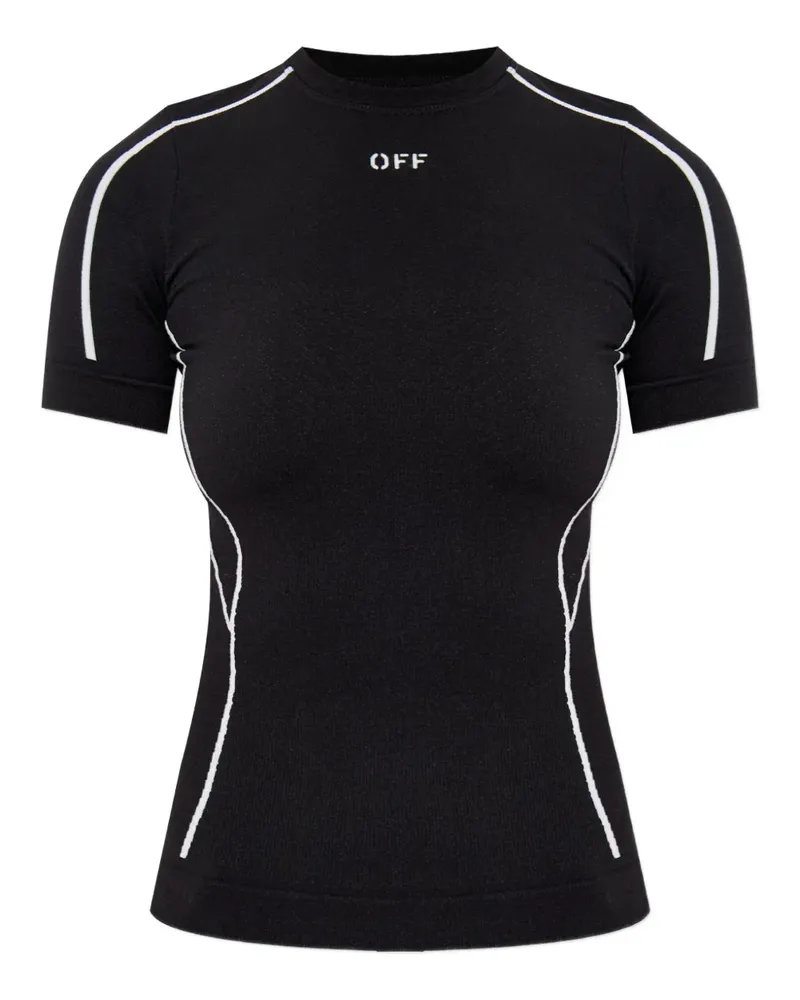 OFF-WHITE logo-detail T-shirt - Schwarz Schwarz