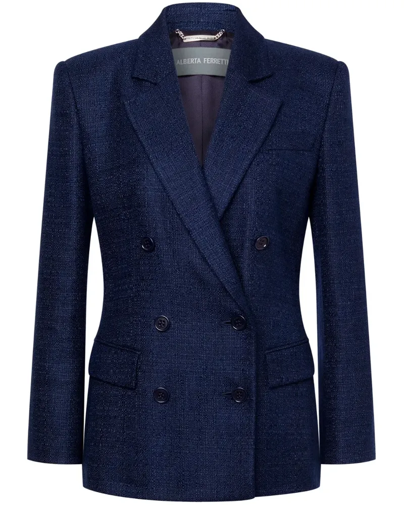 Alberta Ferretti Doppelreihiges Sakko - Blau Blau