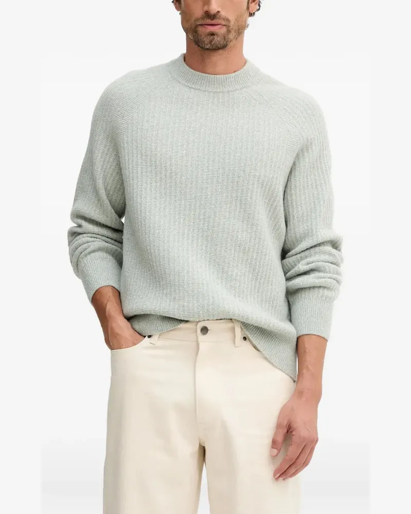HUGO BOSS Gerippter Klacier Pullover - Grün Grün