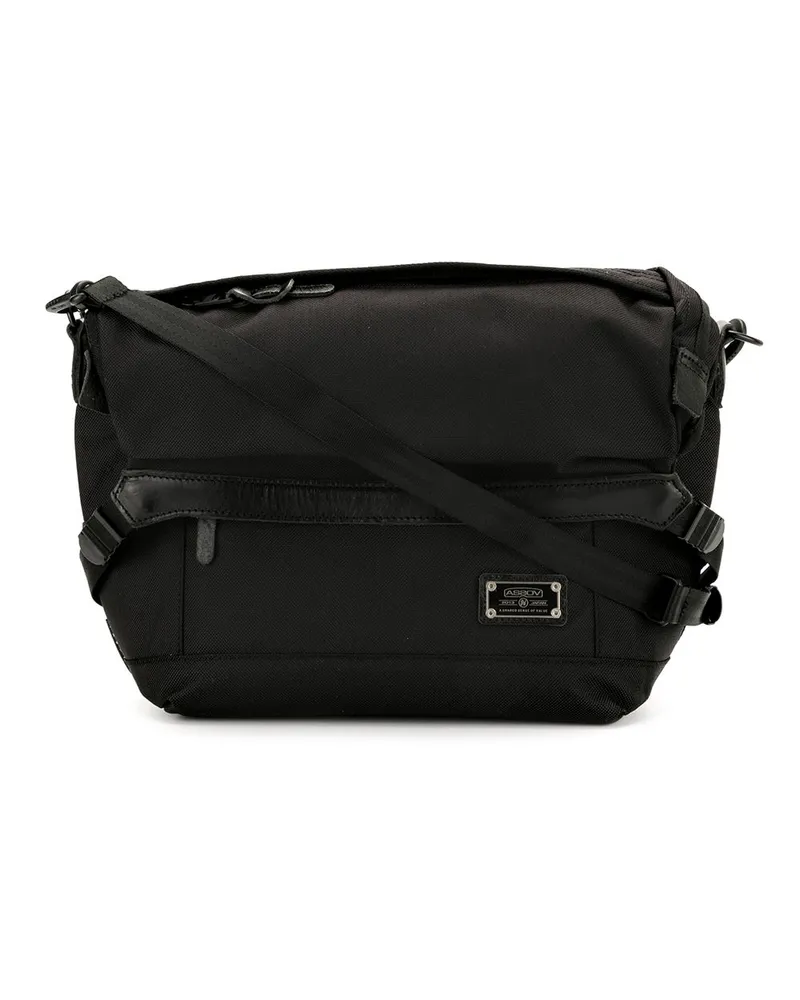 AS2OV Schultertasche aus Canvas - Schwarz Schwarz