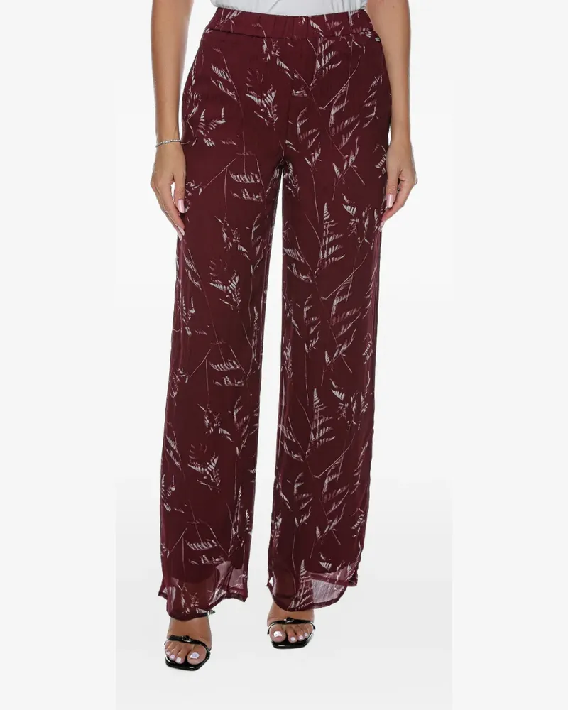 Armani Exchange foliage-print trousers - Rot Rot