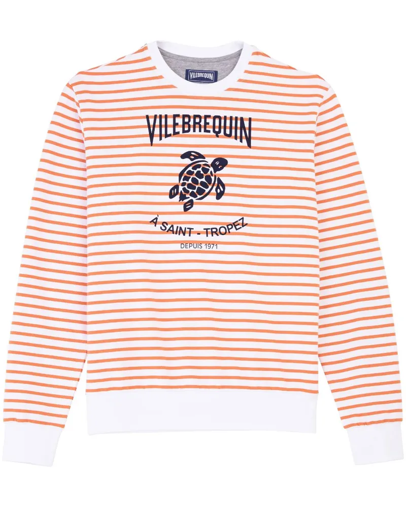 Vilebrequin Sweatshirt mit Logo-Print Orange