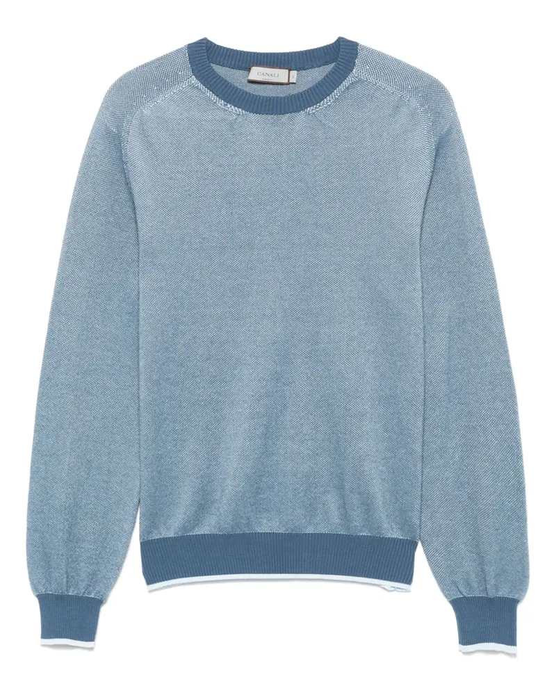 Canali Pullover aus Baumwolle - Blau Blau