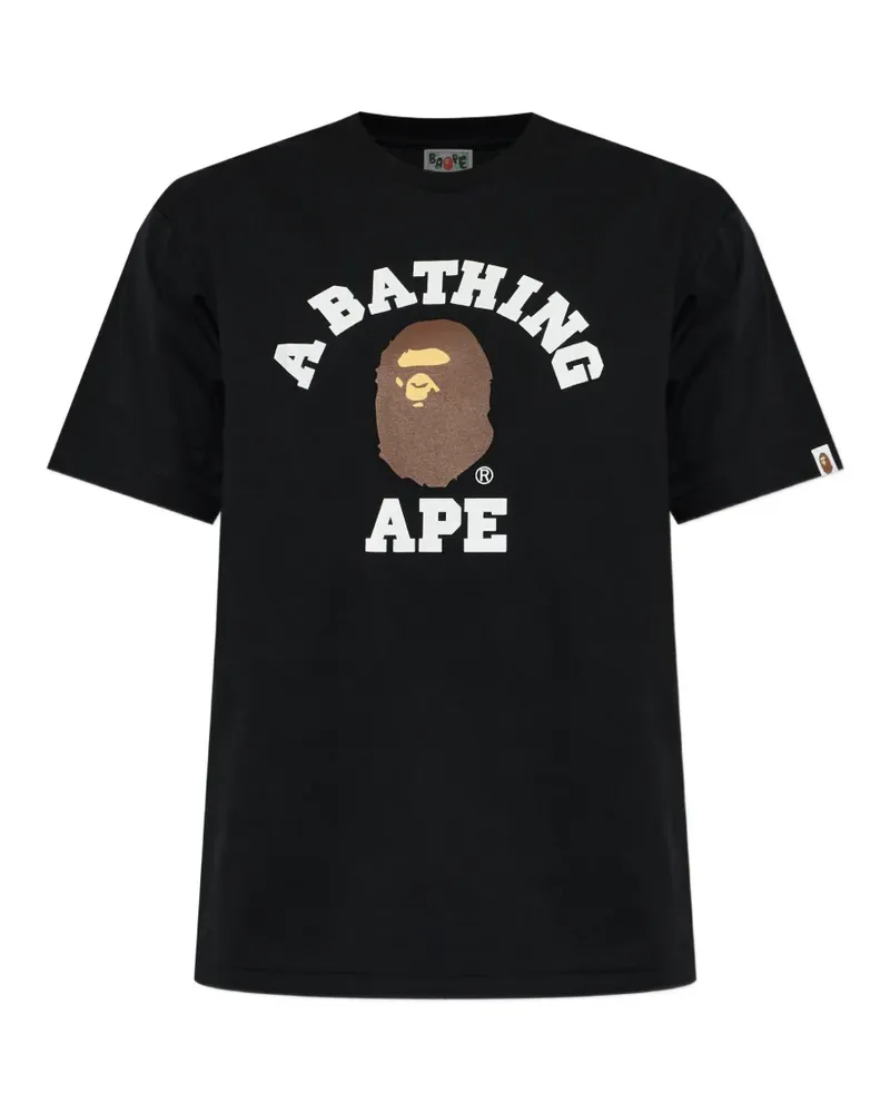 BAPE logo-print T-shirt - Schwarz Schwarz