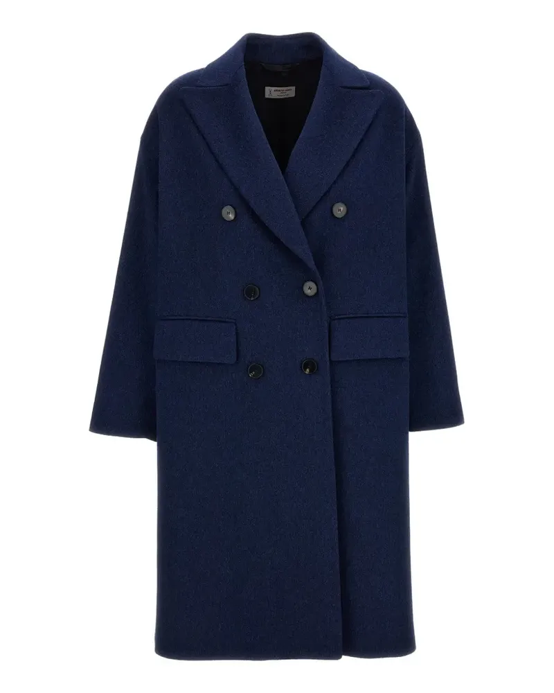 Alberto Biani double-breasted coat - Blau Blau