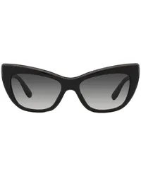 Dolce & Gabbana Cat-Eye-Sonnenbrille mit Logo Schwarz