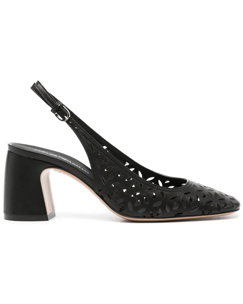 Emporio Armani Pumps mit Laser-Cuts 75mm Schwarz