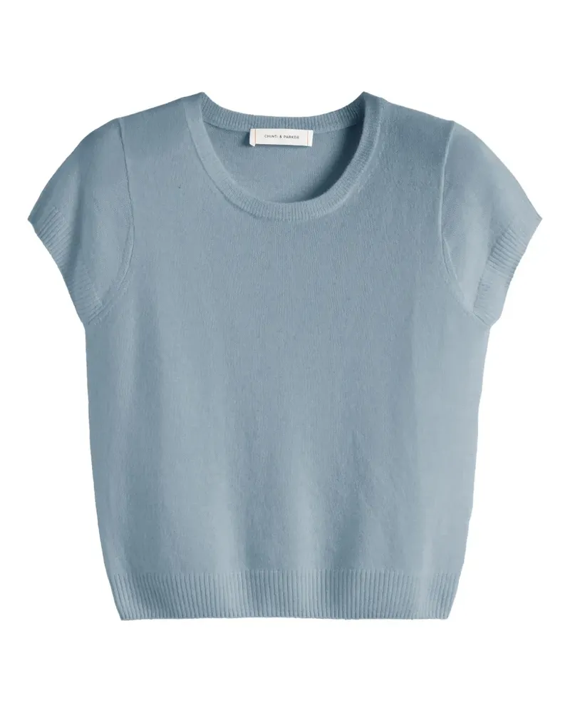 Chinti & Parker T-Shirt mit Rundhalsausschnitt - Blau Blau