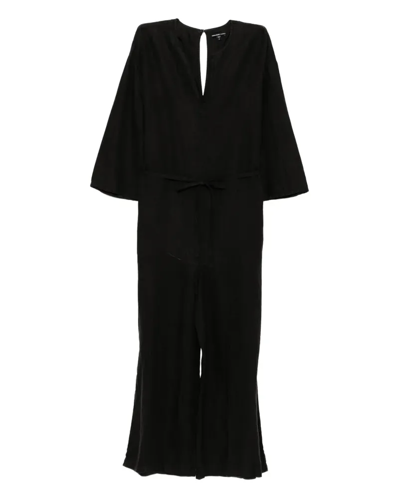 James Perse Jumpsuit aus Leinen - Schwarz Schwarz