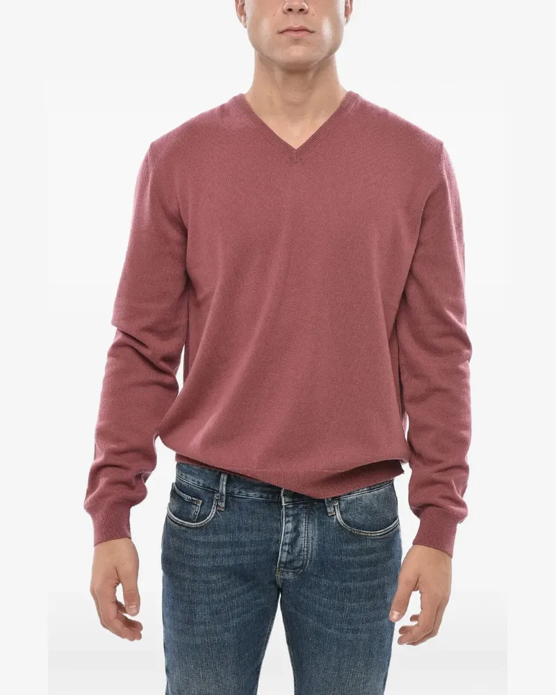 Malo Kaschmirpullover mit V-Ausschnitt - Rot Rot
