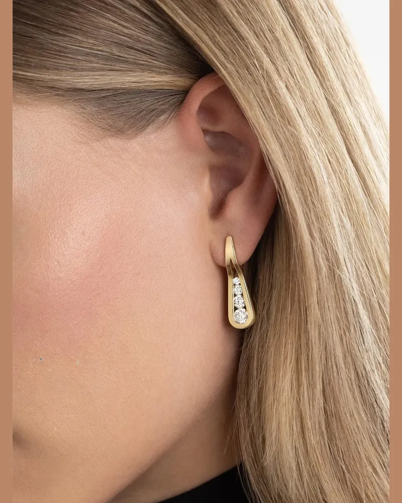 Melissa Kaye Daphne Joy diamond earrings - Gold Gold