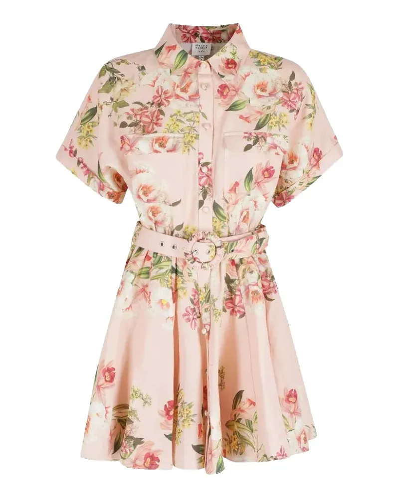 Hemant & Nandita floral-print belted dress - Rosa Rosa